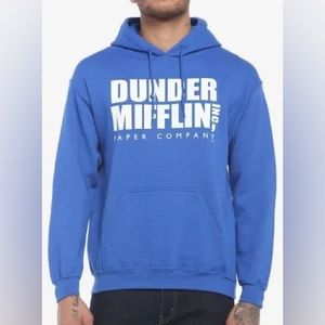 Men’s blue Dunder Mifflin sweatshirt. Size 2XL
